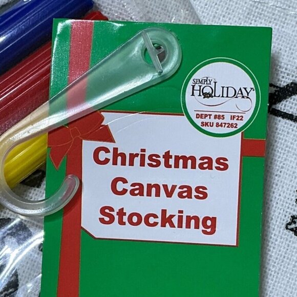 Christmas Stockings Canvas DIY Color Your Own With Markers Kit Fabric 3 Pieces - Picture 8 of 16